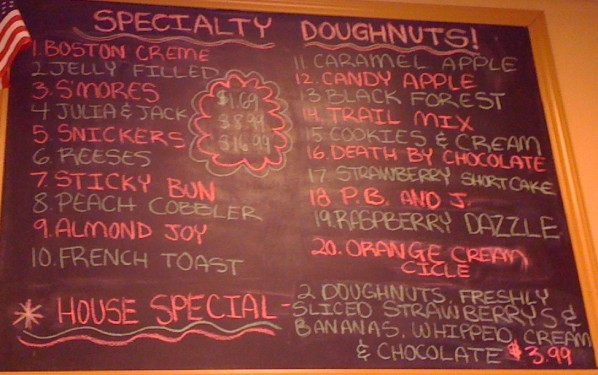 2010-07-28 - Donut Menu 1